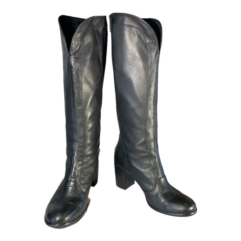 Luca Stefani Women's Connie High End Leather Rear Zipper Boots 10
